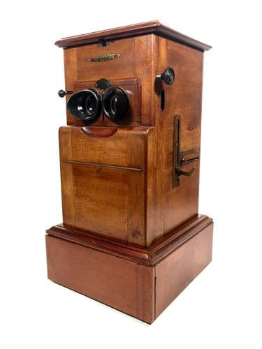 Antique French Mahogany Le Taxiphote / Stereo Viewer / Metascope & Slide Job Lot